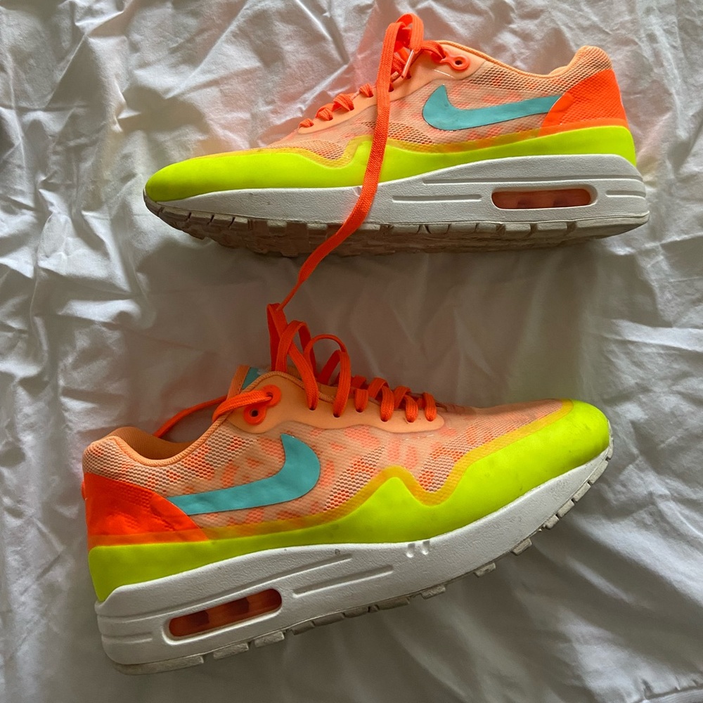 Nike neon sneakers.  Ladies 9.  Worn twice